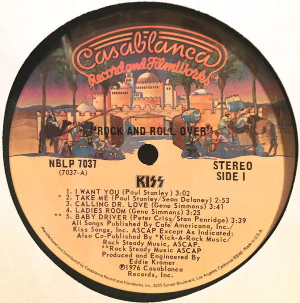 Kiss : Rock And Roll Over (LP, Album, Club, RE)