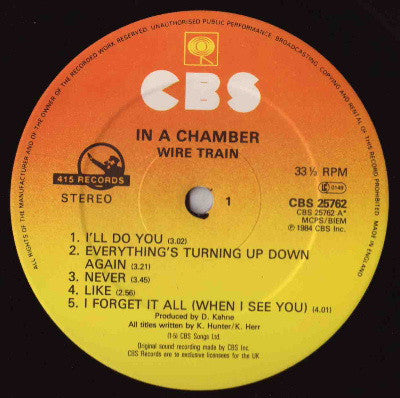 Wire Train : In A Chamber (LP, Album)