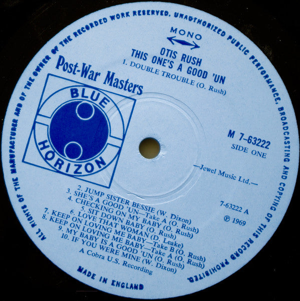 Otis Rush : This One's A Good 'Un (LP, Comp, Mono)
