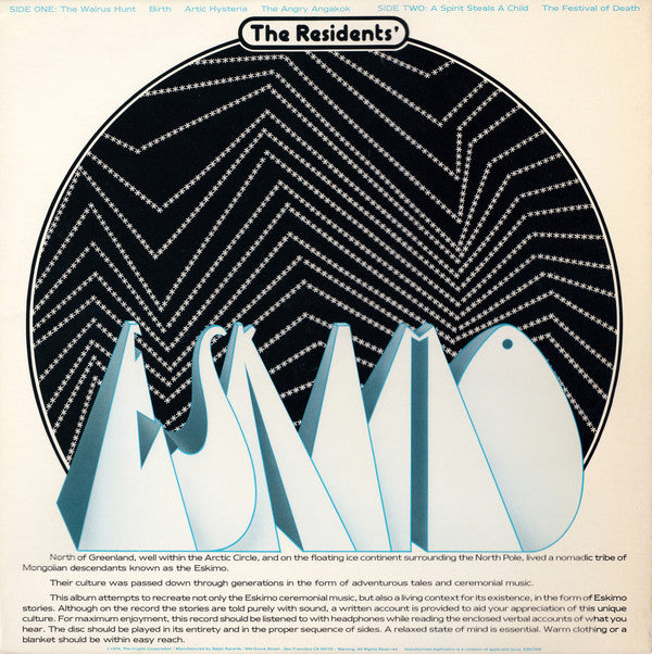 The Residents : Eskimo (LP, Album, RP, Gat)