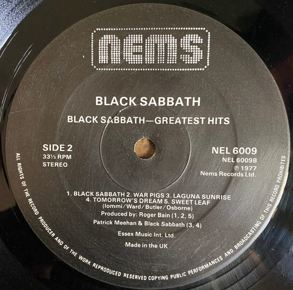 Black Sabbath : Greatest Hits (LP, Comp)