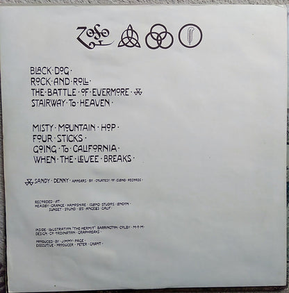 Led Zeppelin : Untitled (LP, Album, M/Print, RP, Gat)