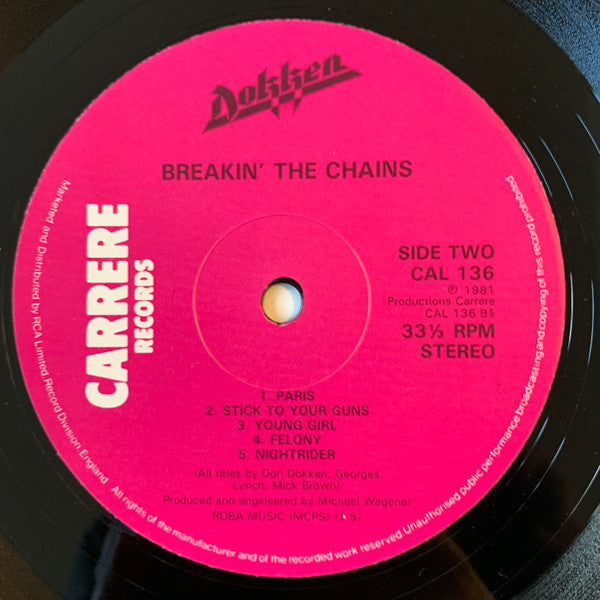 Dokken : Breakin' The Chains (LP, Album, RE)