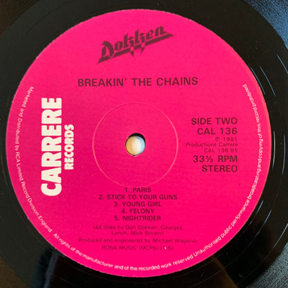 Dokken : Breakin' The Chains (LP, Album, RE)