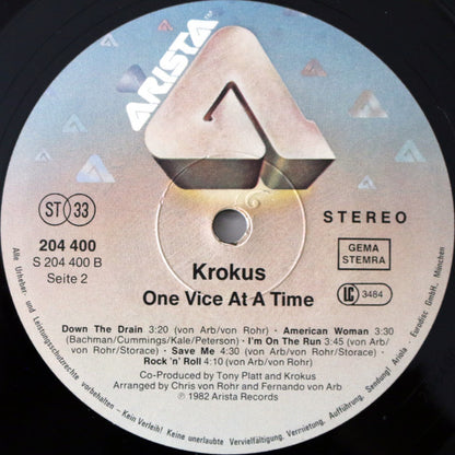 Krokus : One Vice At A Time (LP, Album)