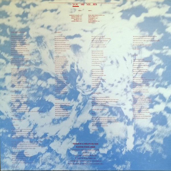 Yazoo : You And Me Both (LP, Album, Tim)