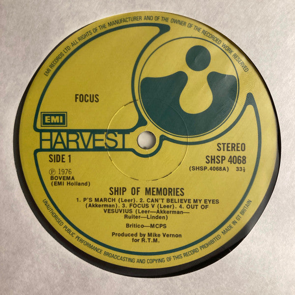 Focus (2) : Ship Of Memories (LP, Album)
