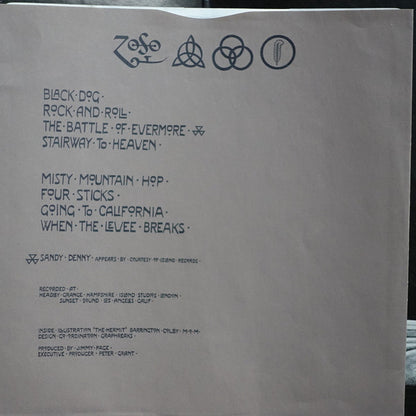 Led Zeppelin : Untitled (LP, Album, RE, Res)