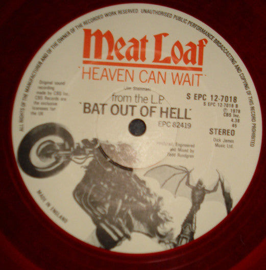 Meat Loaf : Bat Out Of Hell (12", Single, Ltd, Red)