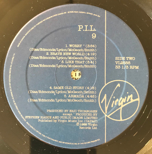 Public Image Limited : 9 (LP, Album)