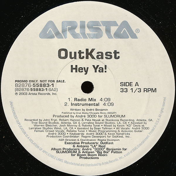 OutKast : The Way You Move / Hey Ya! (12", Promo)