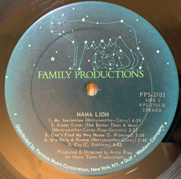 Mama Lion : Preserve Wildlife (LP, Album, Gat)