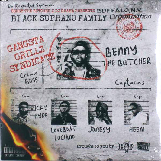 Benny (45) & DJ Drama : Black Soprano Family Organization (2xLP, Album, Ltd, Red)