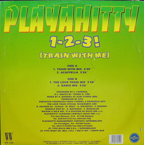 Playahitty : 1-2-3! (Train With Me) (12")