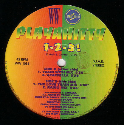 Playahitty : 1-2-3! (Train With Me) (12")