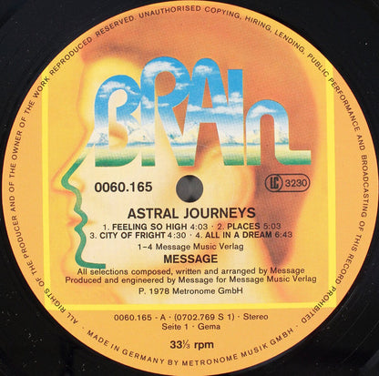Message (3) : Astral Journeys (LP, Album)