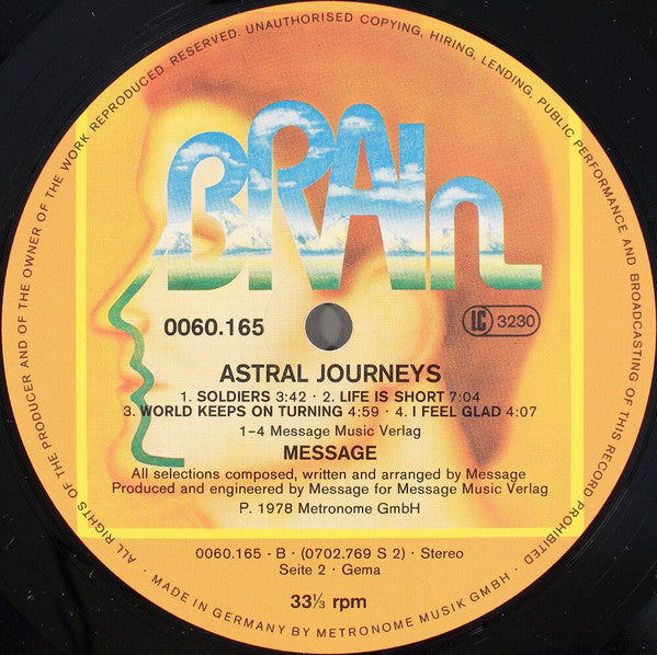 Message (3) : Astral Journeys (LP, Album)