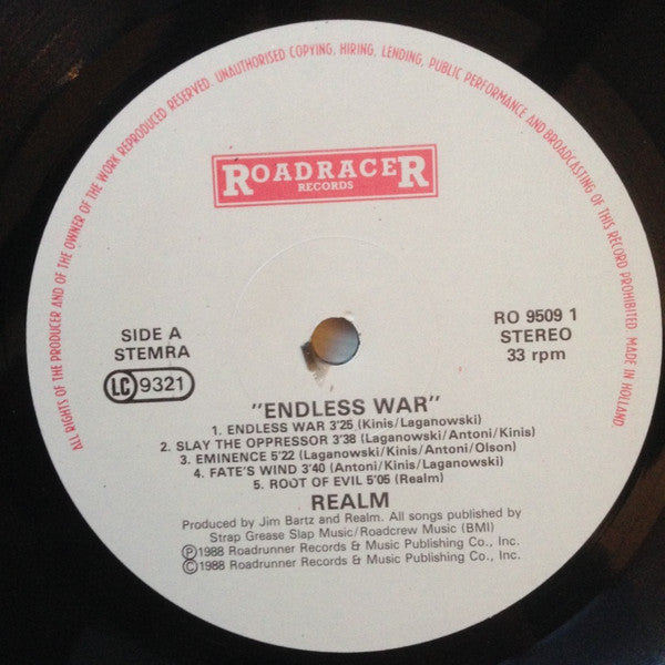 Realm (3) : Endless War (LP, Album)