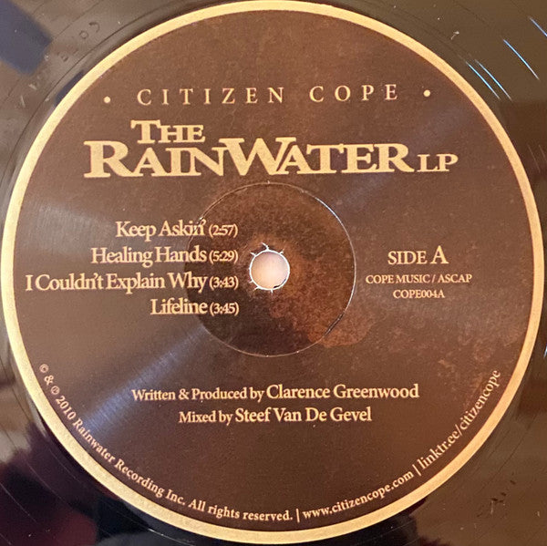 Citizen Cope : The Rainwater LP (LP, Album, Num, RE)