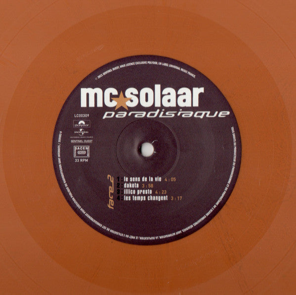 MC Solaar : MC Solaar / Paradisiaque (LP, Album, RE + 2xLP, Album, RE + Comp, Ltd, Bei)