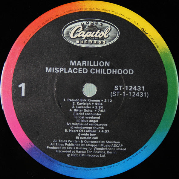 Marillion : Misplaced Childhood (LP, Album, Jac)