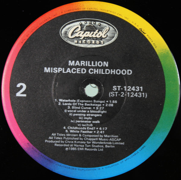 Marillion : Misplaced Childhood (LP, Album, Jac)