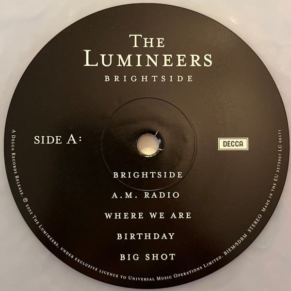 The Lumineers : Brightside (LP, Album, Sun)