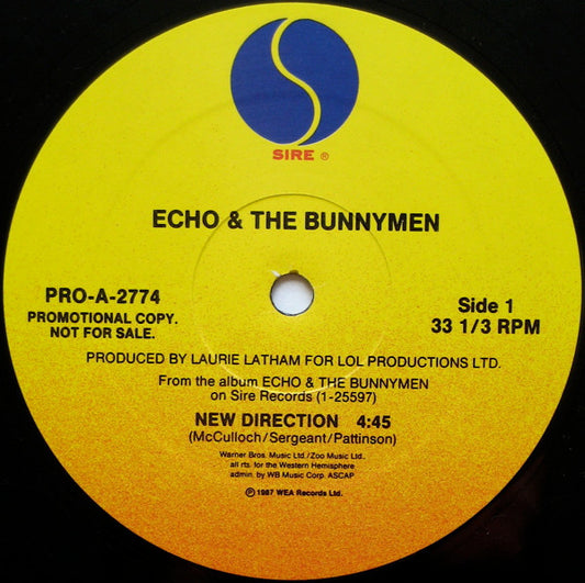 Echo & The Bunnymen : New Direction (12", Single, Promo)