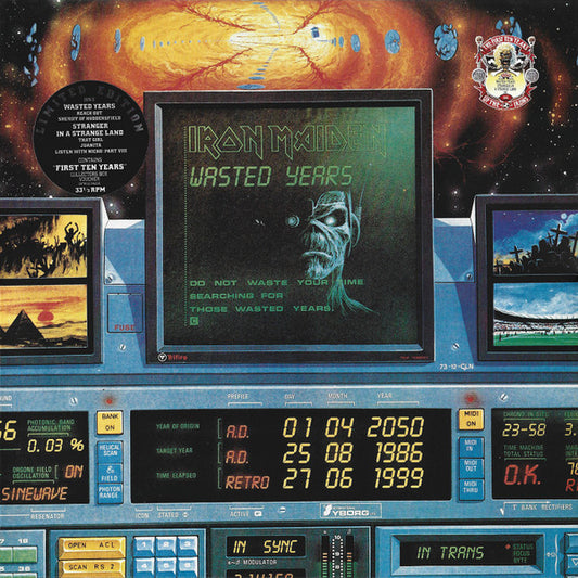 Iron Maiden : Wasted Years · Stranger In A Strange Land (2x12", Comp, Ltd)