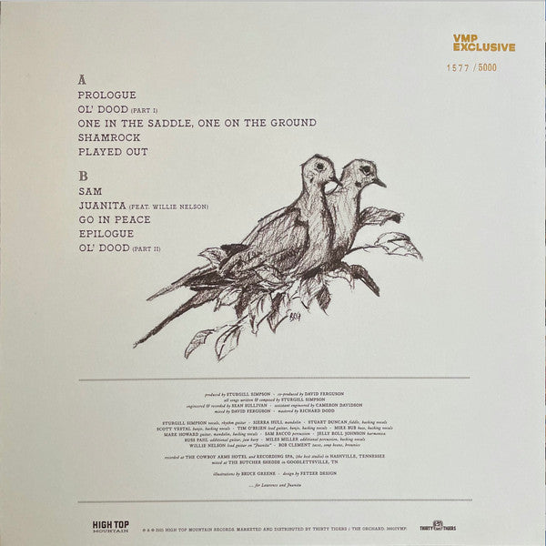 Sturgill Simpson : The Ballad Of Dood & Juanita (LP, Album, Club, Ltd, Bro)