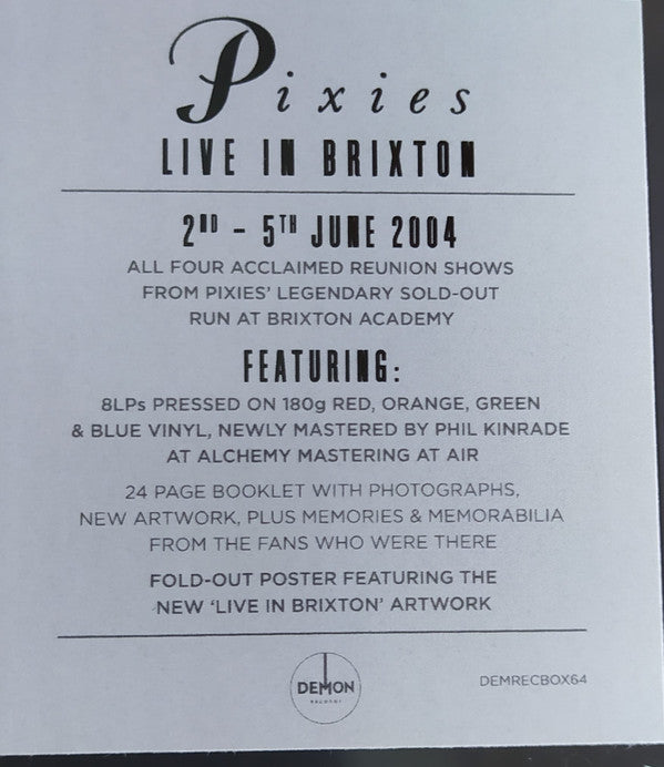 Pixies : Live In Brixton (Box, Comp + 2xLP, Album, Red + 2xLP, Album, Ora + )