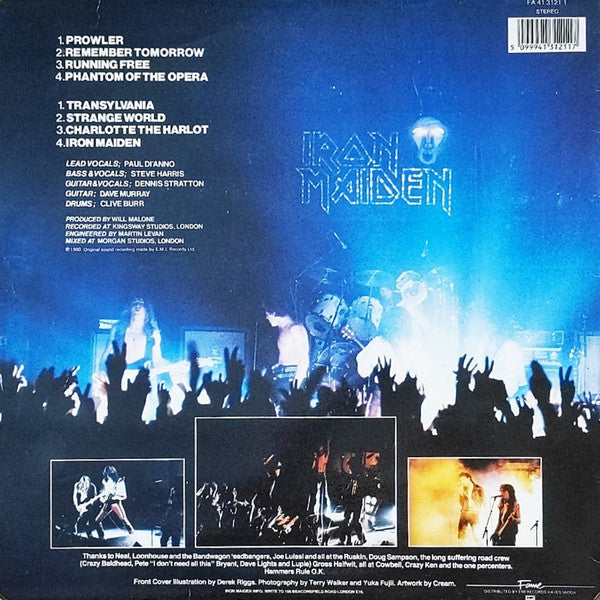 Iron Maiden : Iron Maiden (LP, Album, RE, RP)