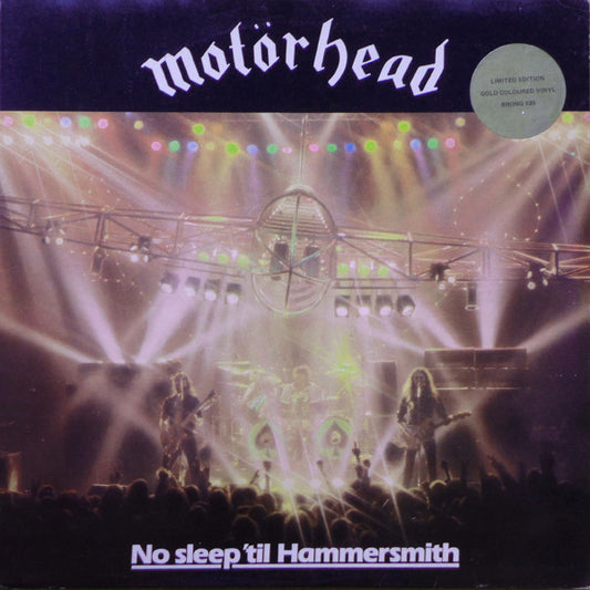 Motörhead : No Sleep 'til Hammersmith (LP, Album, Ltd, Gol)