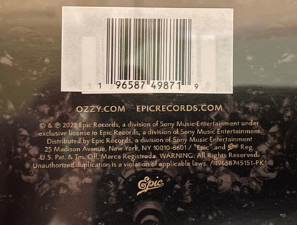 Ozzy Osbourne : Patient Number 9 (Car + 2xLP, Album, Ltd, Cle)