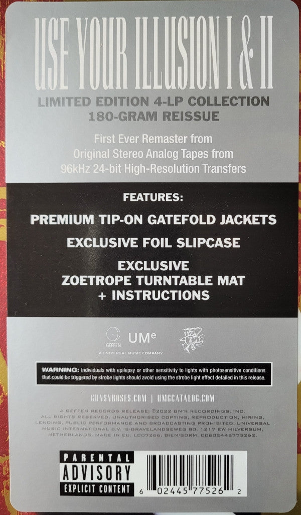 Guns N' Roses : Use Your Illusion I & II (Box, Comp, Ltd, Num, RM, S/Edition, Sli + LP, Albu)