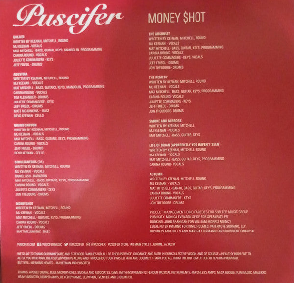 Puscifer : Money Shot (2xLP, Album, Ltd, RP, Oxb)