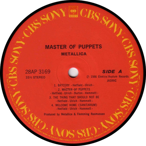 Metallica : Master Of Puppets (LP, Album)