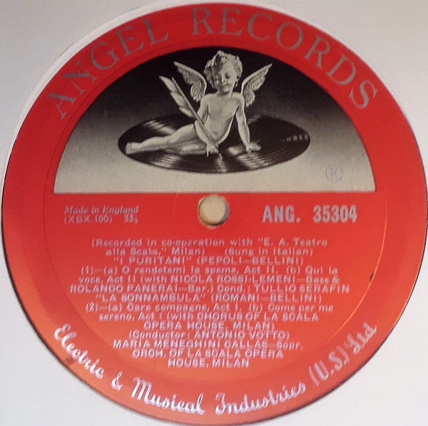 Maria Callas : Callas At La Scala (LP)