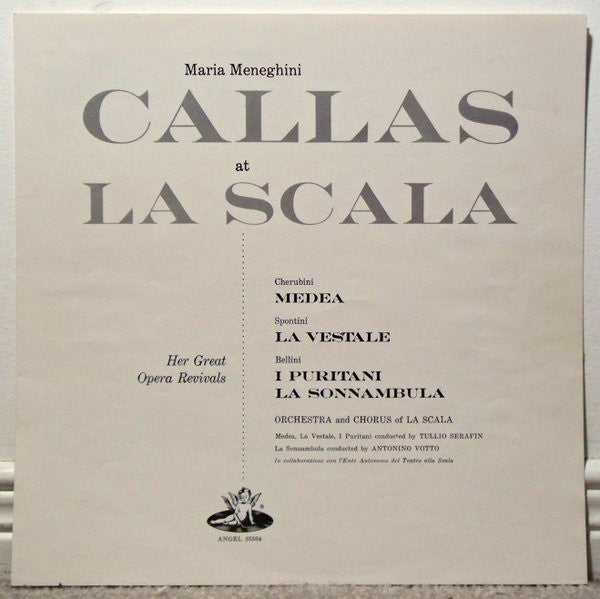 Maria Callas : Callas At La Scala (LP)