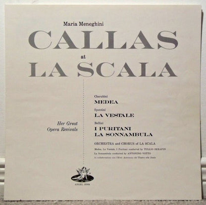 Maria Callas : Callas At La Scala (LP)