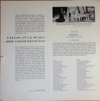 Maria Callas : Callas At La Scala (LP)