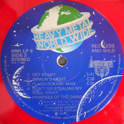 Accept : Restless & Wild (LP, Album, Ltd, Red)