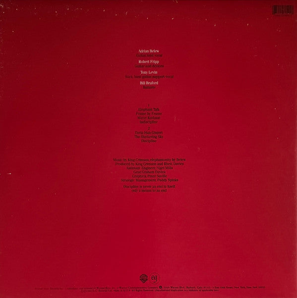 King Crimson : Discipline (LP, Album)
