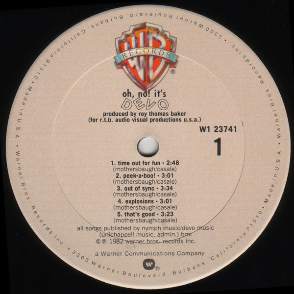 Devo : Oh, No! It's Devo (LP, Album, Club)