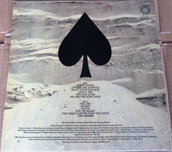 Motörhead : Ace Of Spades (LP, Album, Ltd, Gol)