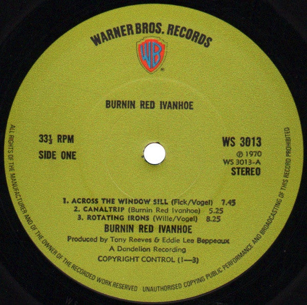 Burnin Red Ivanhoe : Burnin Red Ivanhoe (LP, Album)