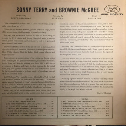 Sonny Terry & Brownie McGhee : Sonny Terry And Brownie McGhee (LP, Album, Mono, Red)