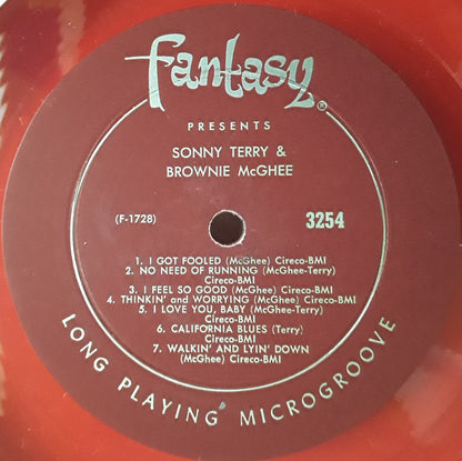 Sonny Terry & Brownie McGhee : Sonny Terry And Brownie McGhee (LP, Album, Mono, Red)