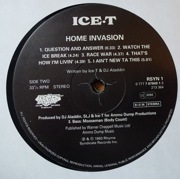 Ice-T : Home Invasion (2xLP, Album)