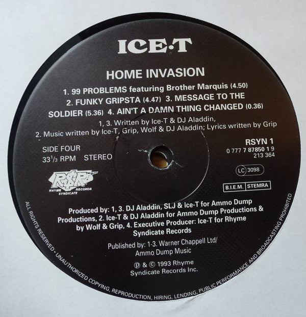 Ice-T : Home Invasion (2xLP, Album)